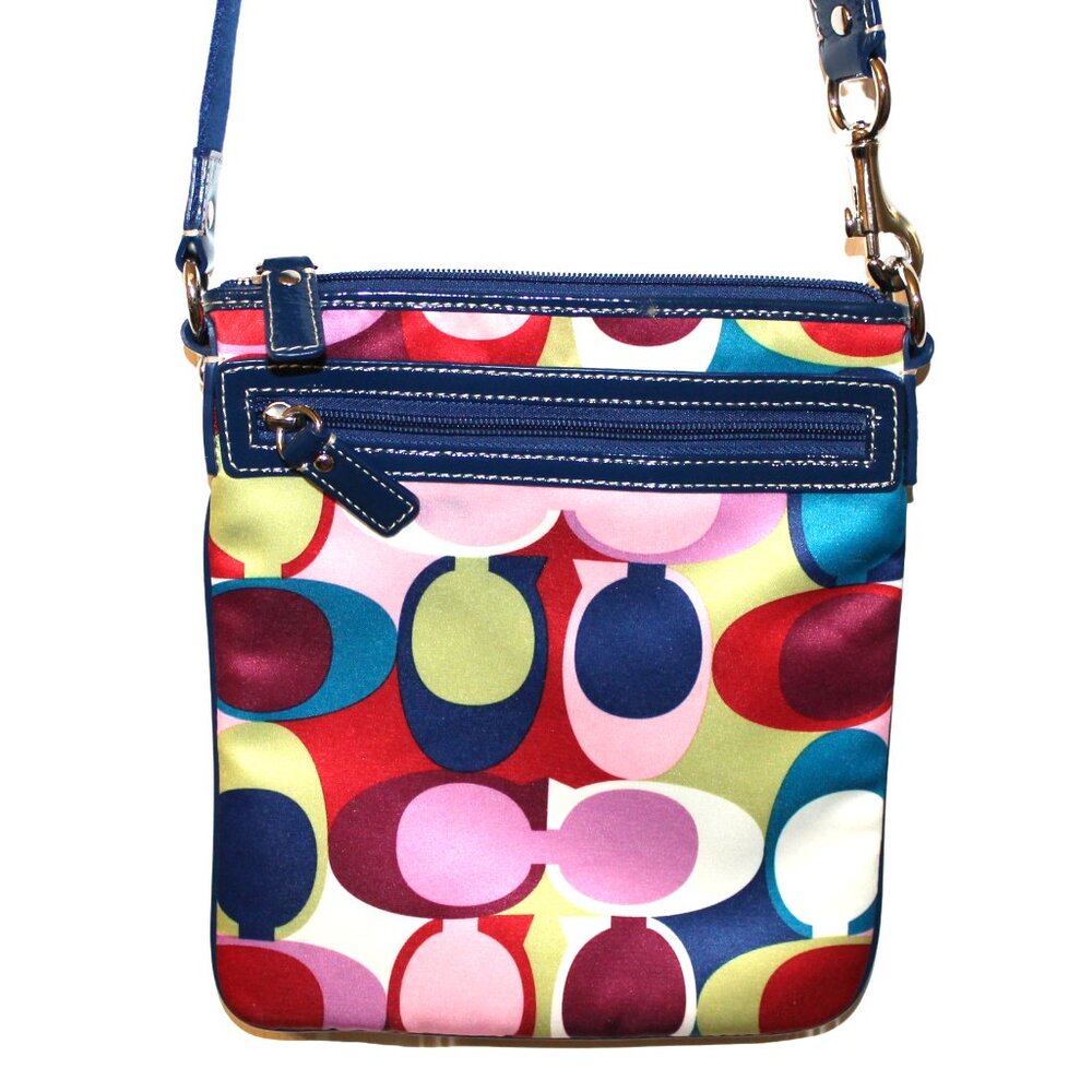 COACH Crossbody Retro, Adjustable Strap, Leather Accents, Multicolor NWOT